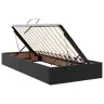 Gulta Ar Led Sloksnes Lukturiem Melna 200 X 200 Cm Pvc Vidaxl