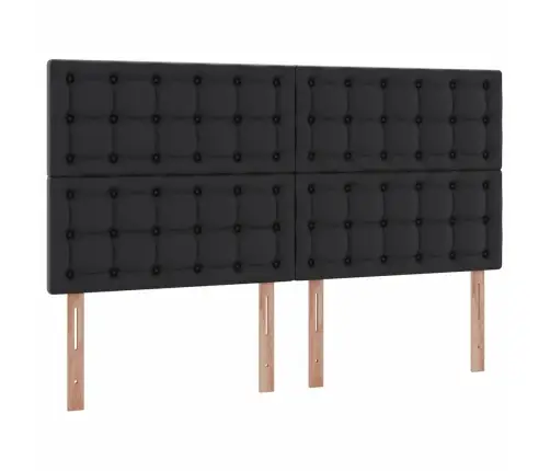Gulta Ar Led Sloksnes Lukturiem Melna 200 X 200 Cm Pvc Vidaxl