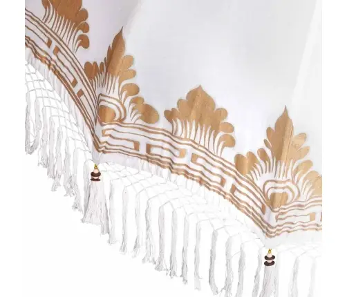 Baliešu Lietussargs Krēmkrāsa 180-190 Cm Kokvilna, Masīvkoks