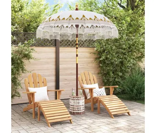 Baliešu Lietussargs Krēmkrāsa 180-190 Cm Kokvilna, Masīvkoks