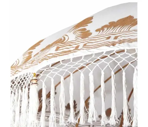 Baliešu Lietussargs Krēmkrāsa 210-220 Cm Kokvilna, Masīvkoks