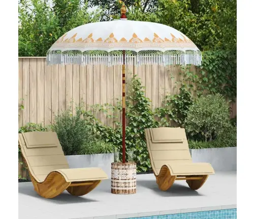 Baliešu Lietussargs Krēmkrāsa 210-220 Cm Kokvilna, Masīvkoks