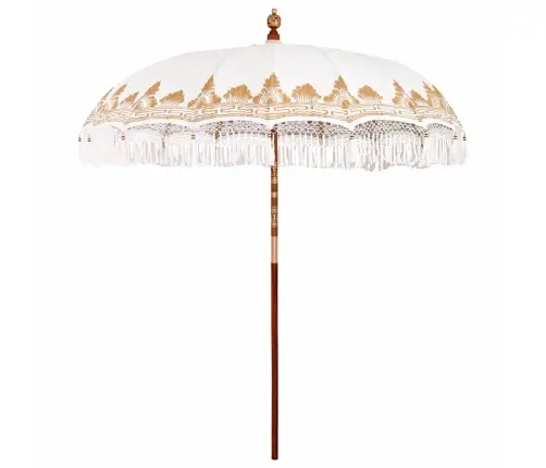 Baliešu Lietussargs Krēmkrāsa 210-220 Cm Kokvilna, Masīvkoks