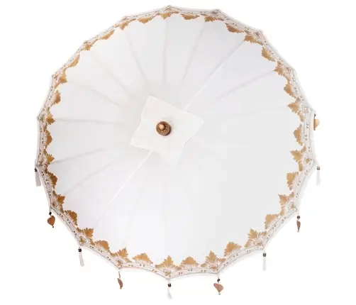 Baliešu Lietussargs Krēmkrāsa 180-190 Cm Kokvilna, Masīvkoks