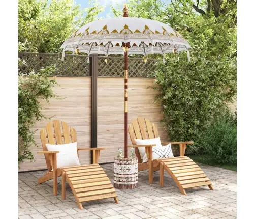 Baliešu Lietussargs Krēmkrāsa 180-190 Cm Kokvilna, Masīvkoks