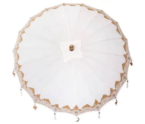 Baliešu Lietussargs Krēmkrāsa 210-220 Cm Kokvilna, Masīvkoks