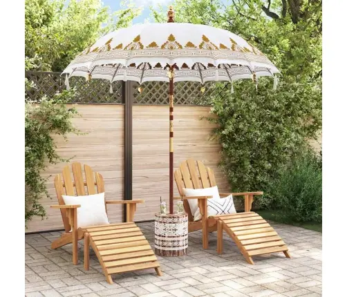 Baliešu Lietussargs Krēmkrāsa 210-220 Cm Kokvilna, Masīvkoks