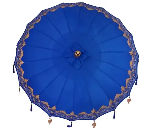 Baliešu Lietussargs Zila 180-190 Cm Kokvilna, Masīvkoks