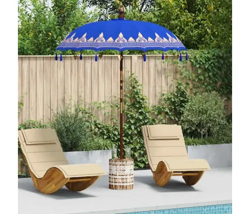 Baliešu Lietussargs Zila 180-190 Cm Kokvilna, Masīvkoks