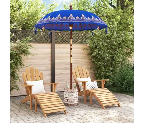 Baliešu Lietussargs Zila 180-190 Cm Kokvilna, Masīvkoks