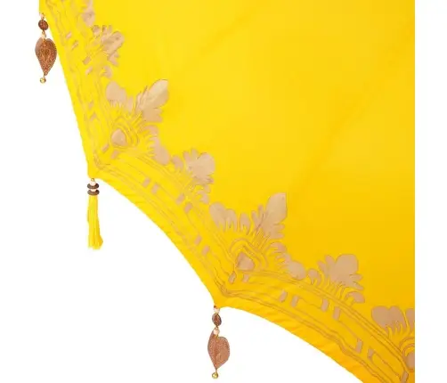 Baliešu Lietussargs Dzeltena 210-220 Cm Kokvilna, Masīvkoks