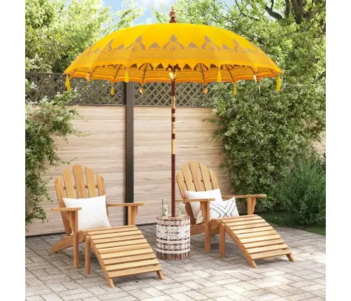 Baliešu Lietussargs Dzeltena 210-220 Cm Kokvilna, Masīvkoks