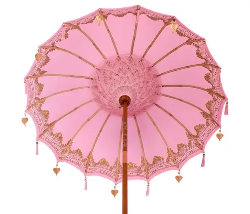 Baliešu Lietussargs Rozā 180-190 Cm Kokvilna, Masīvkoks