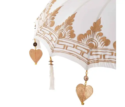 Baliešu Lietussargs Krēmkrāsa 95-100 Cm Kokvilna, Masīvkoks