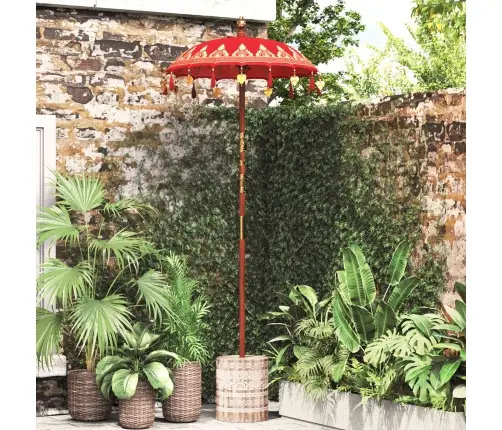 Balineesia Vihmavari Koos Alusega Punane 95 X 95 X 260 Cm