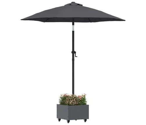 Saulessarga Pamatne Ar Puķu Podu Antracīts 45 X 45 X 45 Cm Vidaxl