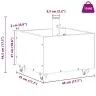 Saulessarga Pamatne Ar Puķu Podu Antracīts 45 X 45 X 45 Cm Vidaxl