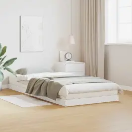 Grīdas Gultas Rāmis Balts 90 X 210 Cm Priedes Masīvkoks Vidaxl