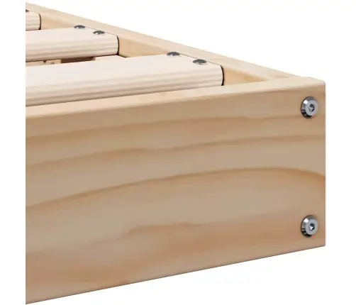 Grīdas Gultas Rāmis Dabiska 100 X 210 Cm Priedes Masīvkoks Vidaxl