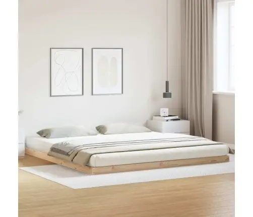 Grīdas Gultas Rāmis Dabiska 180 X 210 Cm Priedes Masīvkoks Vidaxl