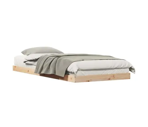 Grīdas Gultas Rāmis Dabiska 100 X 220 Cm Priedes Masīvkoks Vidaxl