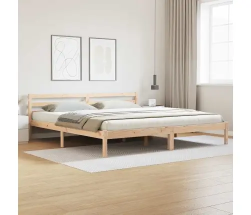 Voodi Raam Pruun 215,5 X 185,5 X 69,5 Cm Kindel Männipuidust