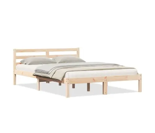 Voodi Raam Pruun 225,5 X 165,5 X 69,5 Cm Kindel Männipuidust