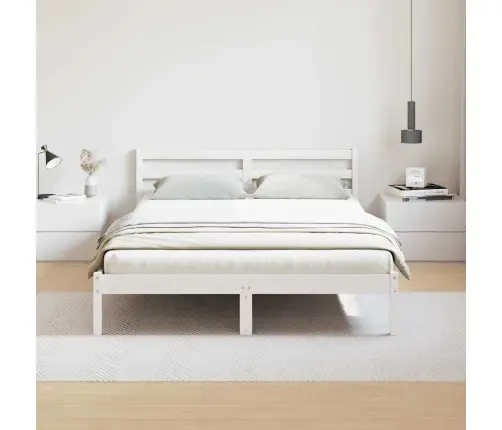 Lovos Rėmas Balta 208.6 X 157.6 X 69.4 Cm Kietos Pušies Mediena