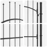 Dārza Vārti Pelēka 100 X 125 Cm 125 X 100 Cm Tērauds Vidaxl