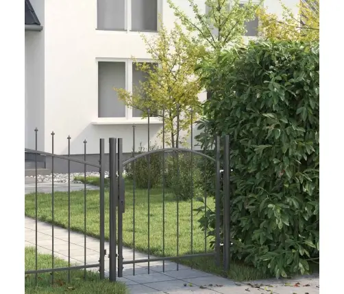 Dārza Vārti Pelēka 100 X 125 Cm 125 X 100 Cm Tērauds Vidaxl