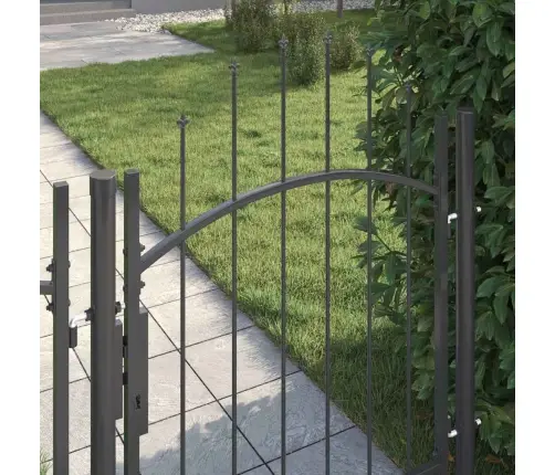 Dārza Vārti Pelēka 100 X 125 Cm 125 X 100 Cm Tērauds Vidaxl