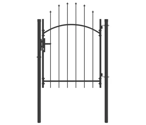 Dārza Vārti Pelēka 100 X 125 Cm 125 X 100 Cm Tērauds Vidaxl