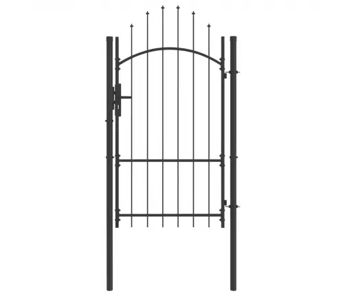 Dārza Vārti Ar Slēdzeni Pelēka 100 X 175 Cm Tērauds Vidaxl