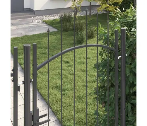 Dārza Vārti Pelēka 200 X 100 Cm 100 X 200 Cm Tērauds Vidaxl