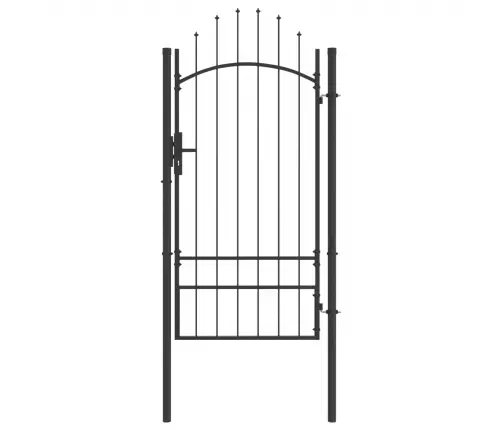 Dārza Vārti Pelēka 200 X 100 Cm 100 X 200 Cm Tērauds Vidaxl