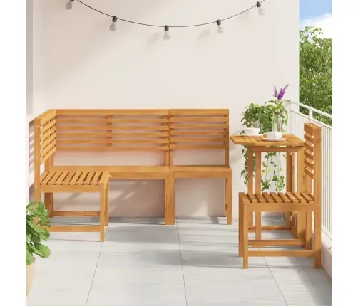 4 Daļu Dārza Ēdamistabu Komplekts - Ciets Akācijas Koks Vidaxl