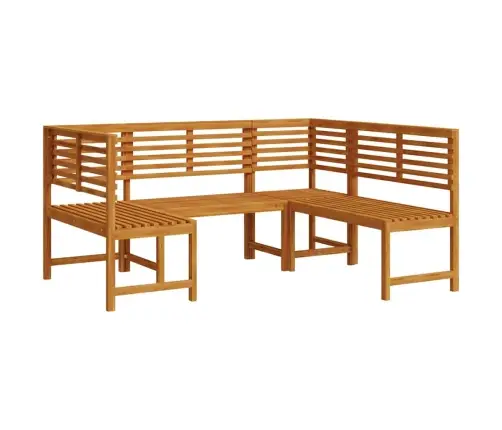 Sodo Suolelių Komplektas 3 Pcs Ruda Kietos Akacijos Mediena