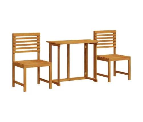 Sodo Bistro Rinkinys 3 Pcs Ruda Kietos Akacijos Mediena