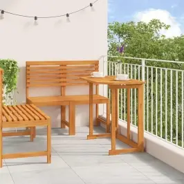 Dārza Bistro Komplekts 3 Pcs Brūna Akācijas Masīvkoks Vidaxl