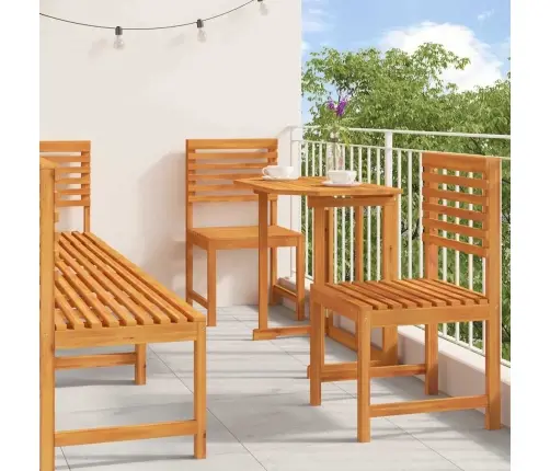 Sodo Bistro Rinkinys 6 Pcs Ruda Akacijos Medienos Masyvas