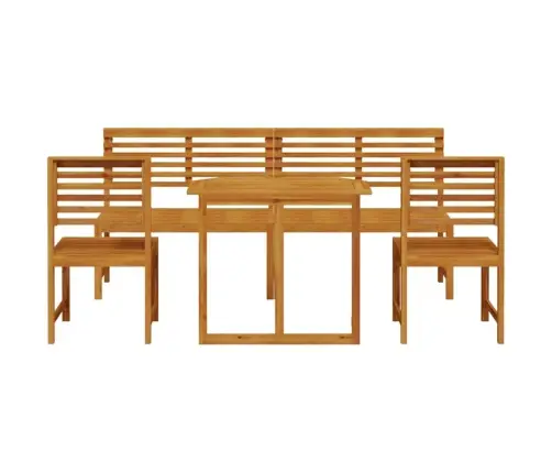 Sodo Bistro Rinkinys 5 Pcs Ruda Akacijos Medienos Masyvas