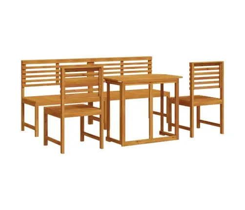 Sodo Bistro Rinkinys 5 Pcs Ruda Akacijos Medienos Masyvas