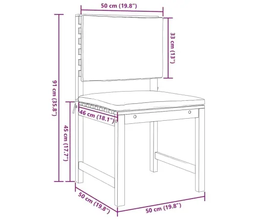 Sodo Bistro Rinkinys 3 Pcs Ruda Akacijos Medienos Masyvas