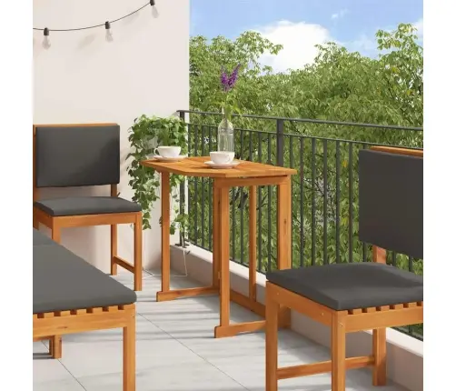 6 Daļu Dārza Galda Komplekts Ar Spilveniem No Akācijas Koka Vidaxl