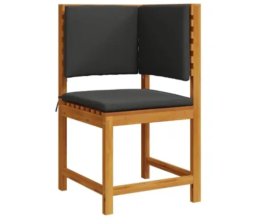 6 Daļu Dārza Galda Komplekts Ar Spilveniem No Akācijas Koka Vidaxl