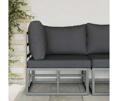 Lauko Baldai Su Pagalve Juoda 70 X 71.5 X 32 Cm Metalas