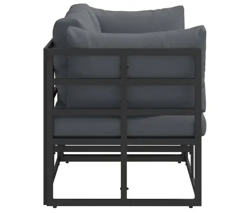 Āra Mēbeles Ar Spilvenu Ar Spilvenu 2 Pcs Melns Un Anthracite Vidaxl