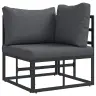 Āra Mēbeles Ar Spilvenu Ar Spilvenu 3 Pcs Melns Un Anthracite Vidaxl