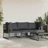 Āra Mēbeles Ar Spilvenu Ar Spilvenu 3 Pcs Melns Un Anthracite Vidaxl