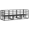 Āra Mēbeles Ar Spilvenu Ar Spilvenu 3 Pcs Melns Un Anthracite Vidaxl